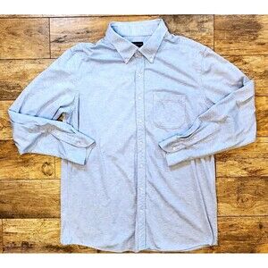 Proper Cloth Men's Button Down Shirt Size 19.5R-36 Blue